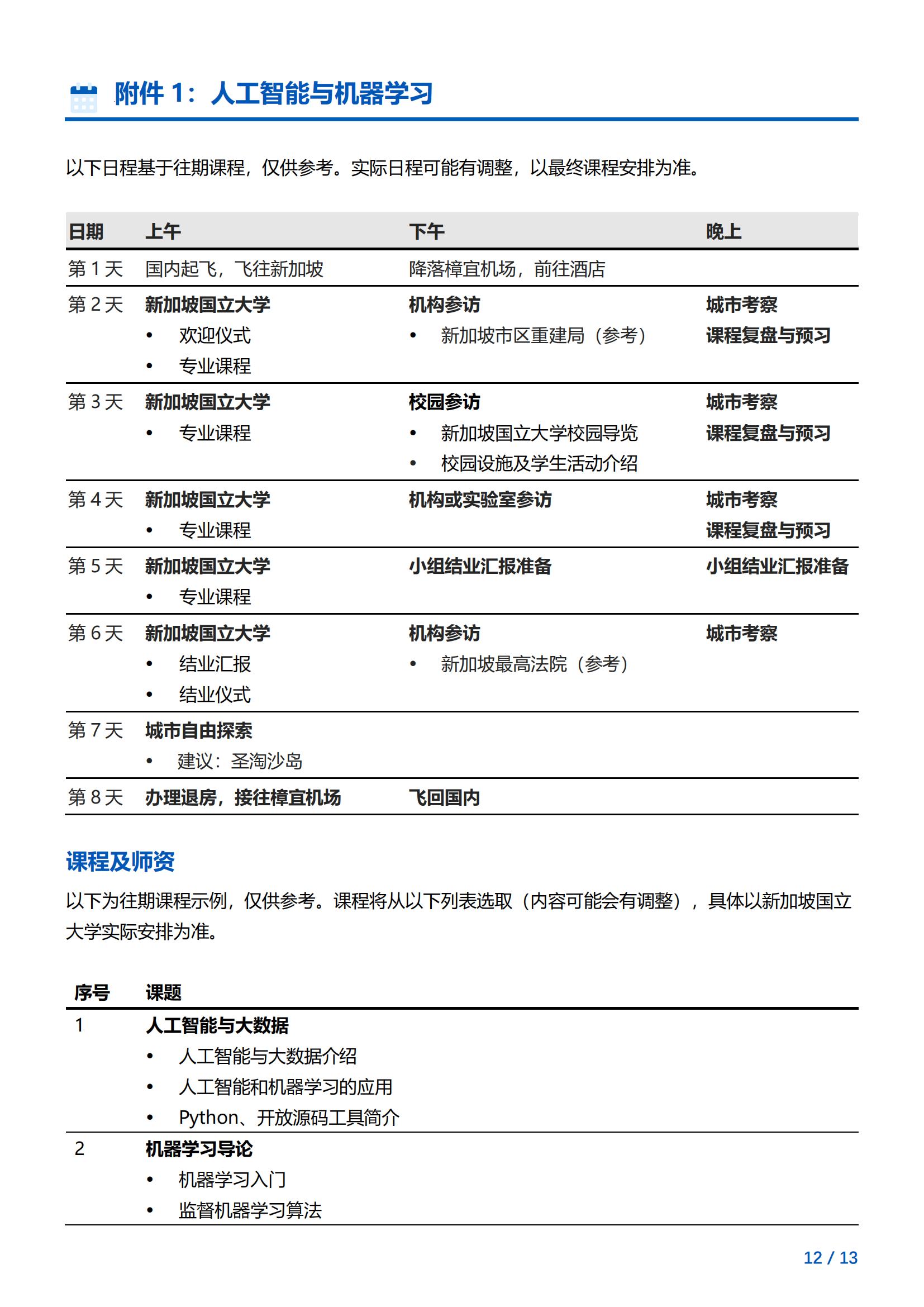 新加坡国立大学—人工智能与机器学习项目简章